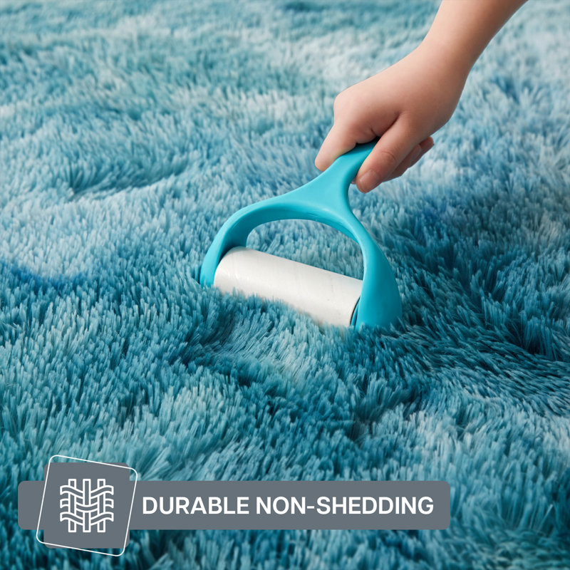 Tapis à poils longs 2X3 ultra doux - texture veloutée élevée, lavable à la machine, envers antidérapant