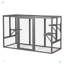 Cage à chat spacieuse en bois avec toit imperméable