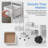 5-Tier Rotating Storage Rack, Metal Multi-Layer Fruit Vegetable Basket, Rolling Kitchen Floor Cart