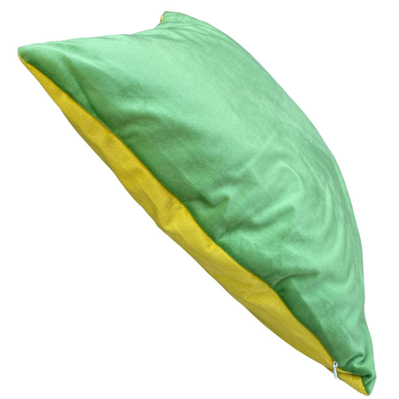 Aafkea Square Cushion, Green/Yellow