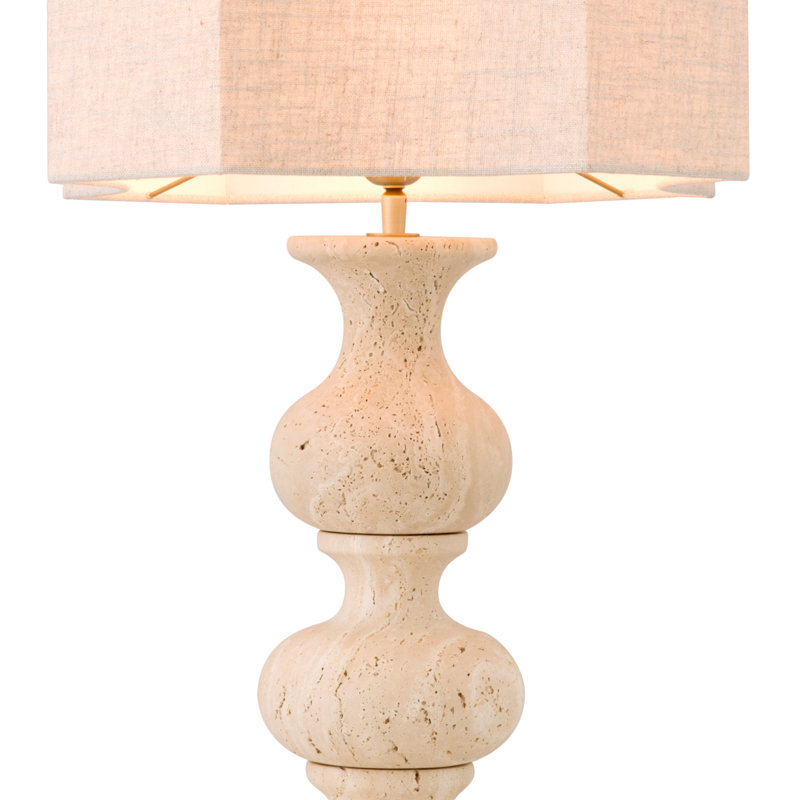 Table Lamp Mabel Travertine Excl Shade