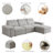 Spacious Modular Sofa, Polyester Blend Comfort With Storage, Modern Home Living