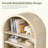 71" Arched Storage Cabinet with 7 Adjustable Shelves – Farmhouse Bookcase, Kitchen Pantry, Entryway or Living Room Organizer
