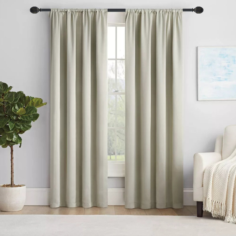 Tringle à rideaux simple ajustable 1 po Danika, H 1 po x l 48 po x P 7 po, Doré brulé