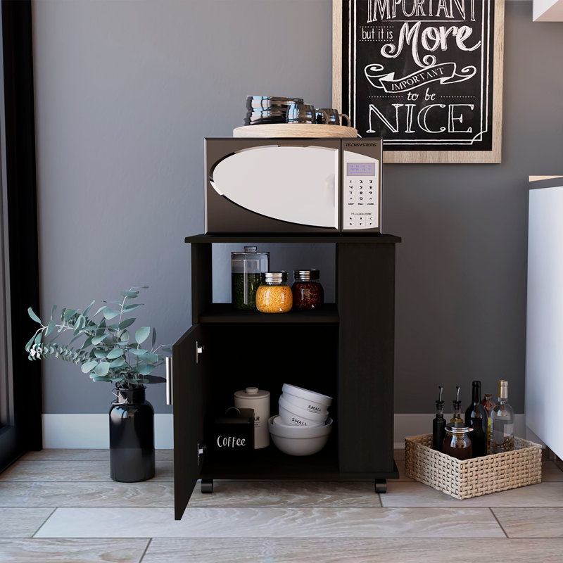 Lower Cabinet for Microwave Clayton Kit, Black