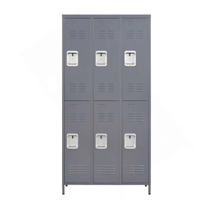 6 casiers en métal de 72 po de hauteur avec serrure pour les employés et armoire de rangement