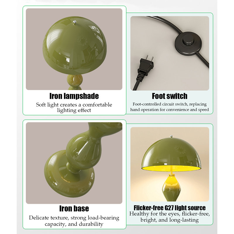 Minimalist High-end Artistic Wrought Iron Floor Lamp, Green, Green