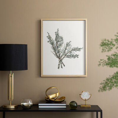 Vintage Floral Print CCIX Framed Print - Solid Wood