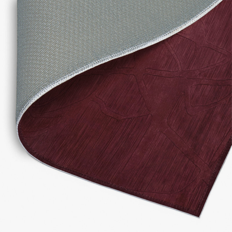 Abstract Red Indoor and Outdoor Area Rug, Rectangle 4' x 6'