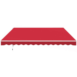 Auvent rétractable Outsunny, abri de terrasse pour auvent avec poignée à manivelle, tissu résistant aux rayons UV de 280 g / m² et structure en aluminium pour terrasse, balcon, cour