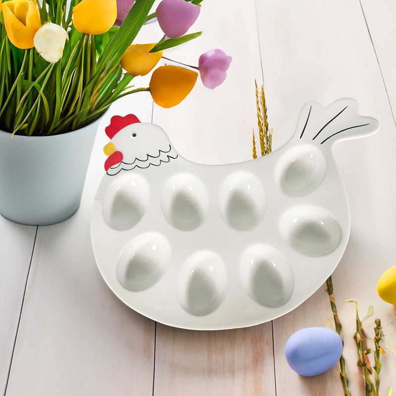 Assiette en céramique pour œufs