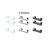 Keyarra Aluminum Bathroom Glass Shelf Tempered Glass Rectangular 1 Tier Extra Thick Silver Wall Mounted 2 Piece-354917734