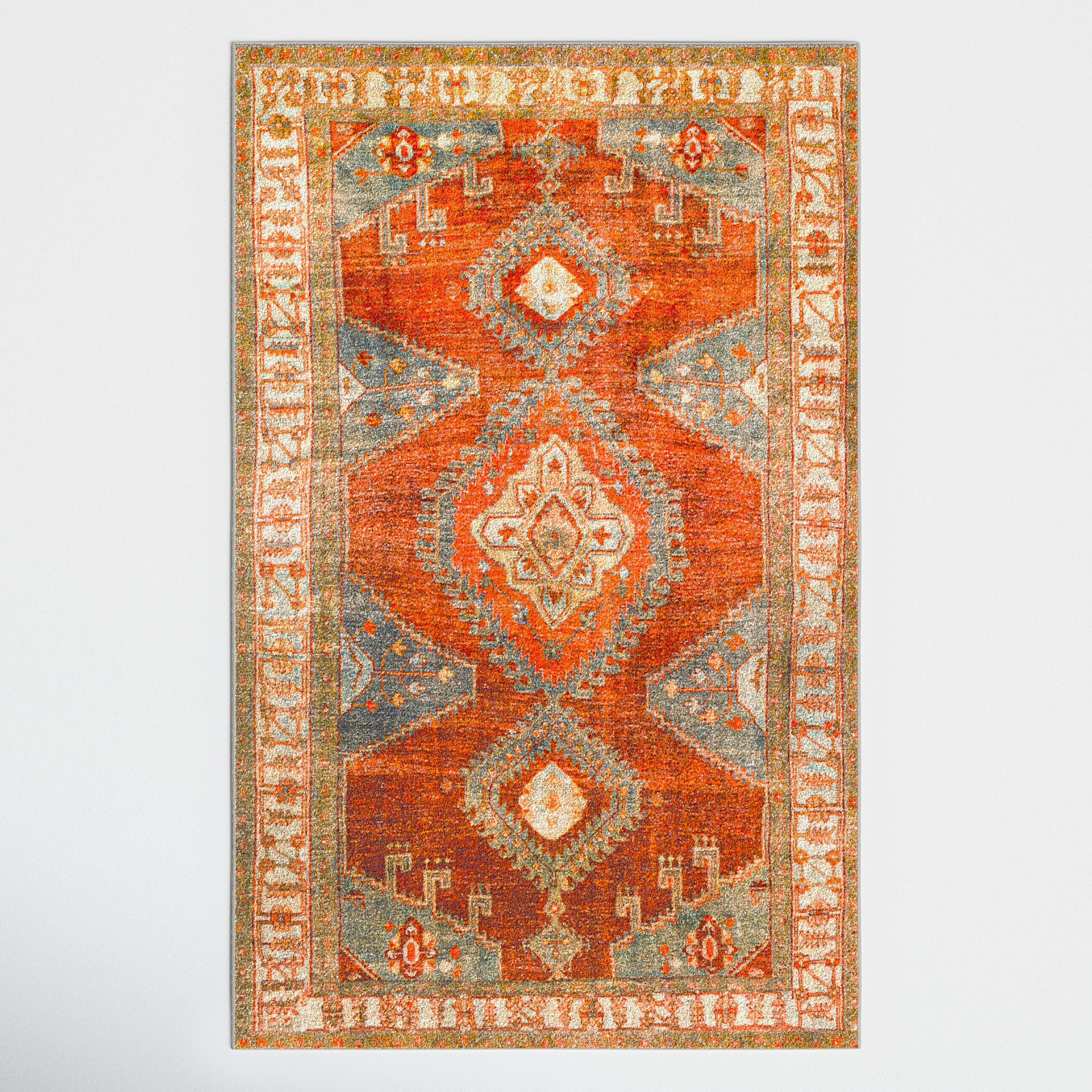 Mags Machine Washable Geometric Rug, Rectangle 2'6" x 4'