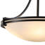 Luminaire suspendu bol en verre à 4 lumières à intensité variable de 20,5 po noir mat pour la salle à manger-118101249-118101248