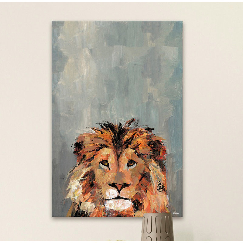 «Hola Lion», reproduction sur toile tendue, H 45 po x l 30 po x P 1,5 po