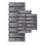Tapis pour salle de bain, gris, 21 po x 34 po, 100% filé, rayé, décoloré, envers antidérapant, accessoire lavable à la machine gris, 21 po x 34 po