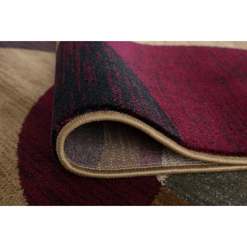 Medon Contemporary Geometric Circles Multicolor Area Rug for Living Room, Dining Room, Bedroom, Rectangle 7'10" x 10'3"