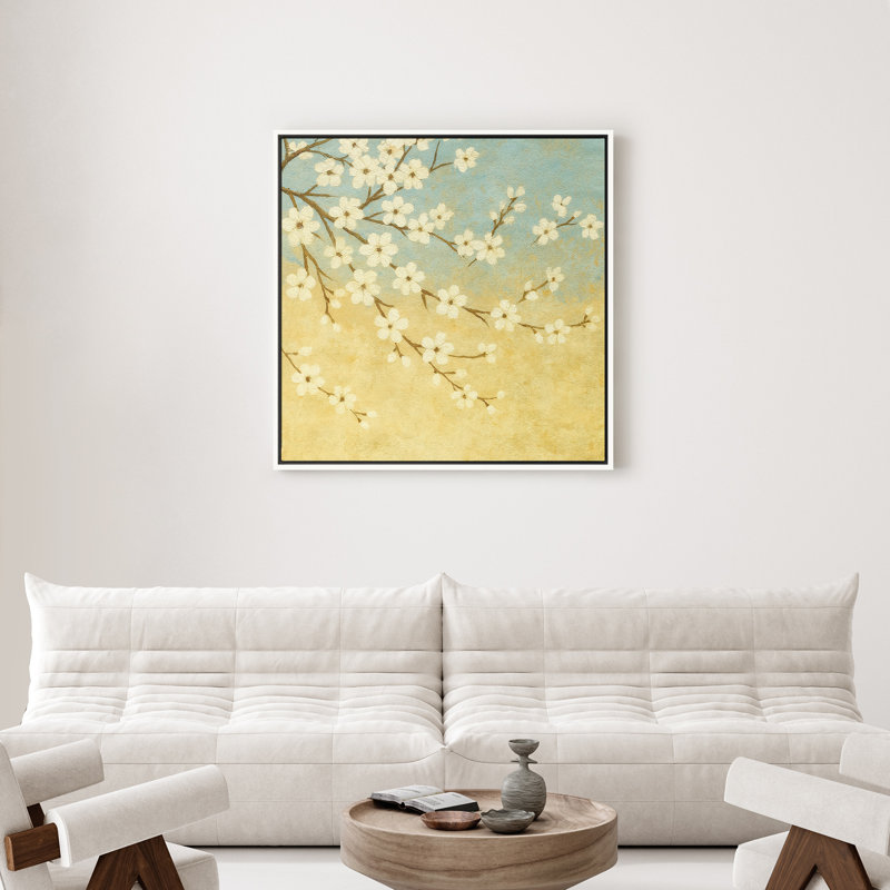 Art mural encadré abstrait rétro antique classique pour chambre à coucher, H 24 po x l 24 po, Blanc