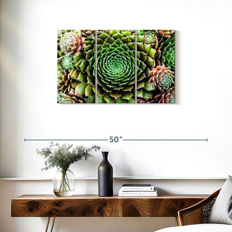 Harnek fleur comme plantes grasses, H 20 po x l 33 po