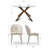Modern 39" Round Glass Dining Table Set With 4 Upholstered Dining Chairs-1996510216