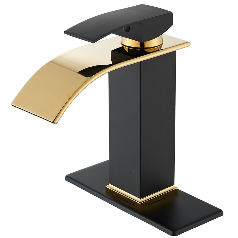 Basin Sink Faucet Single-Handle Bathroom Faucet, Satin Black, 1.2GPM