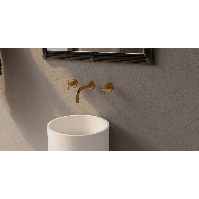 Badeloft Stone Resin Freestanding Pedestal Bathroom Sink SB-03-M in Matte White, Matte White