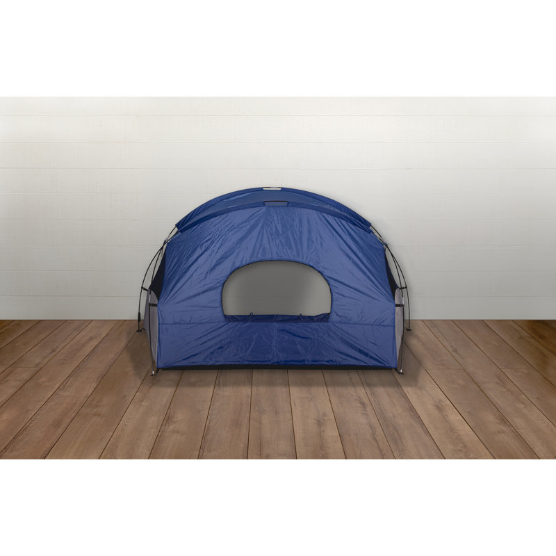 Tente de plage portable en alcôve - tente en dôme - tente en dôme pour la plage et contre le soleil Colby, Bleu/gris/argent