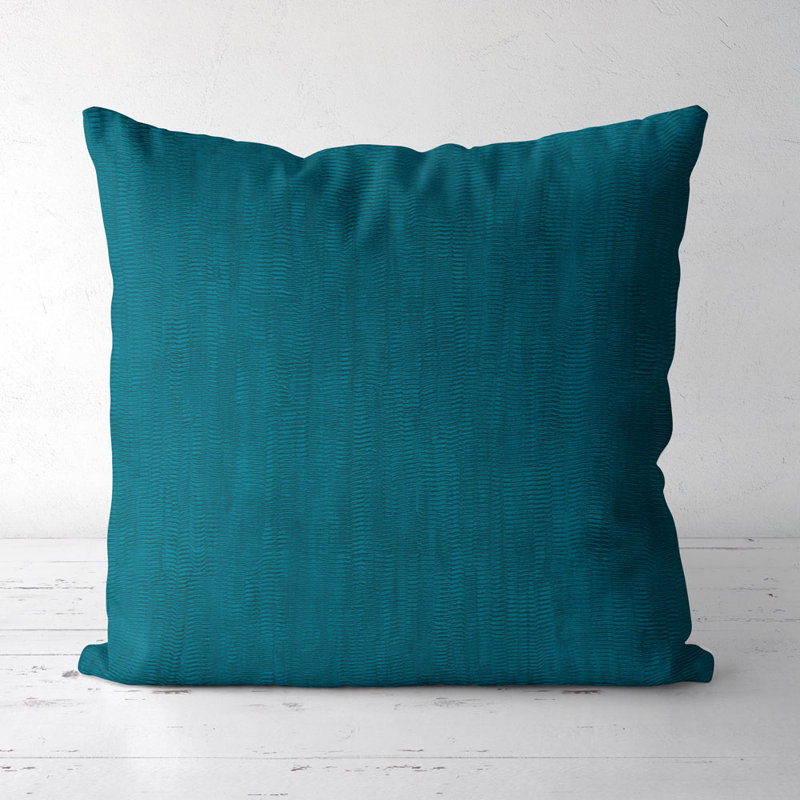 Housse de coussin carré et insert, Bleu paon