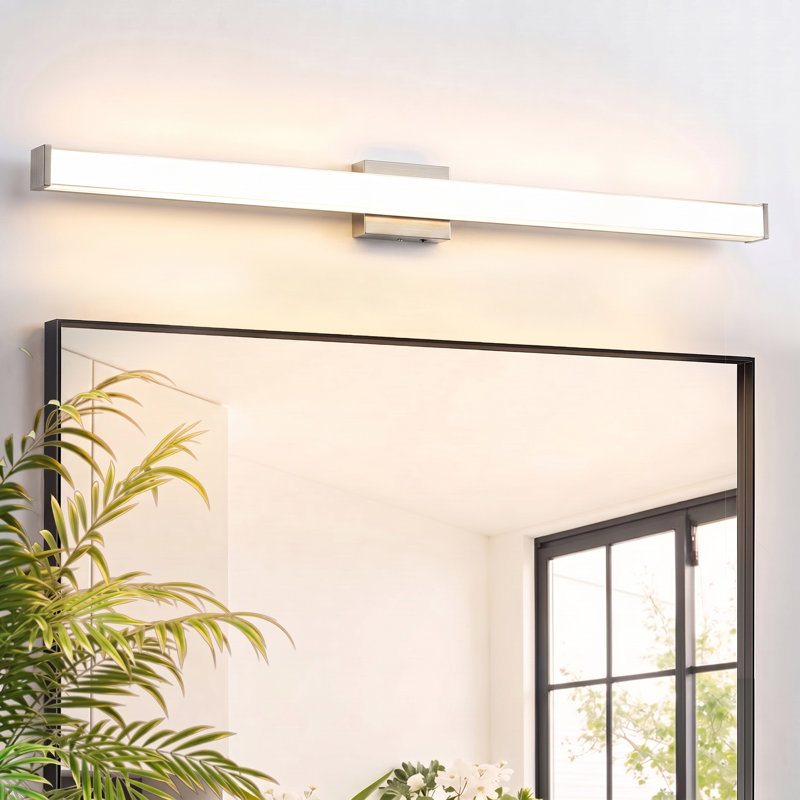 Applique murale moderne pour salle de bain, luminaire DEL 3 CCT à intensité variable, éclairage linéaire au-dessus du miroir