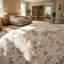Ensemble d'édredon à motif floral 3 pièces pour très grand lit léger avec 2 taies d'oreiller