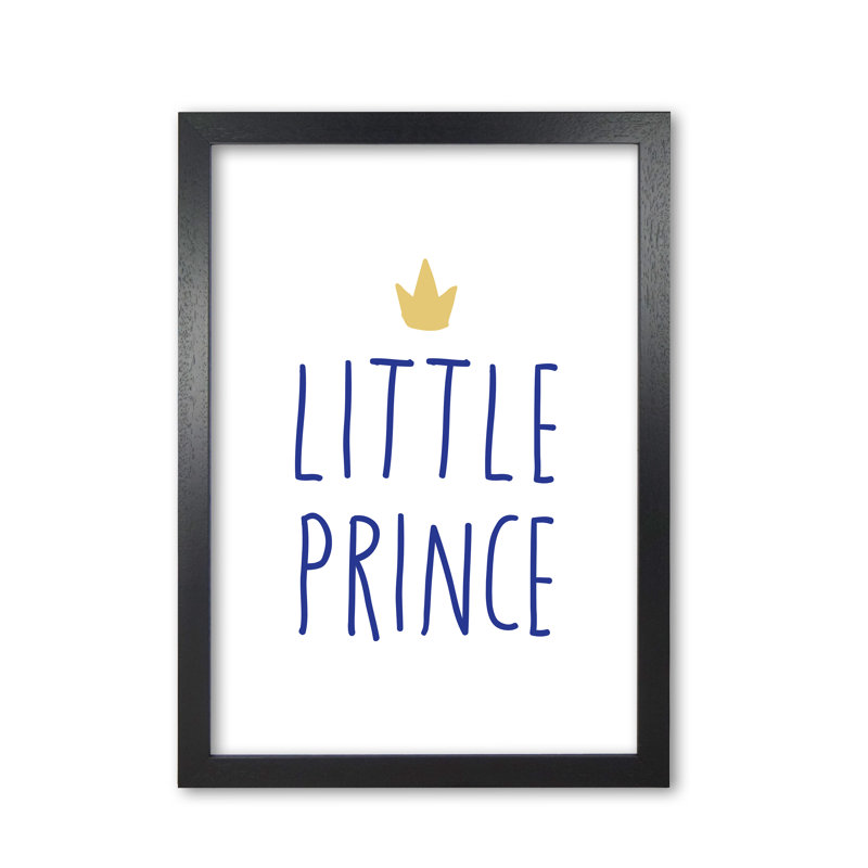 Little Prince - Print, Black Grain Frame, 42 cm H x 30 cm W x 5 cm D