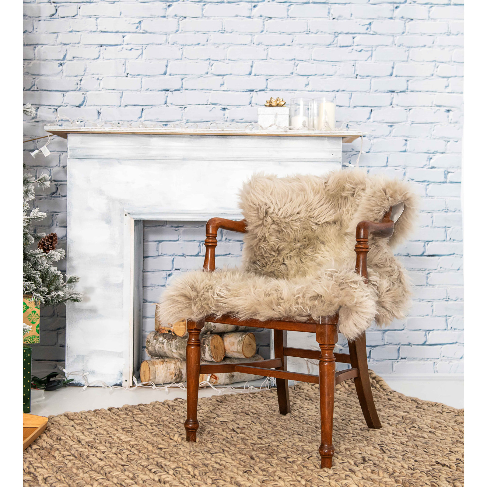 Izola Hand-Woven Sheepskin Rug