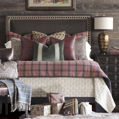 Carmine Percale Coverlet