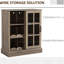 Armoire à vin Wine - Keep Your Organized, Design élégant, buffet l 31 po x H 36,25 po avec plus d'espace, poids de tablette de 11 lb, finition brune