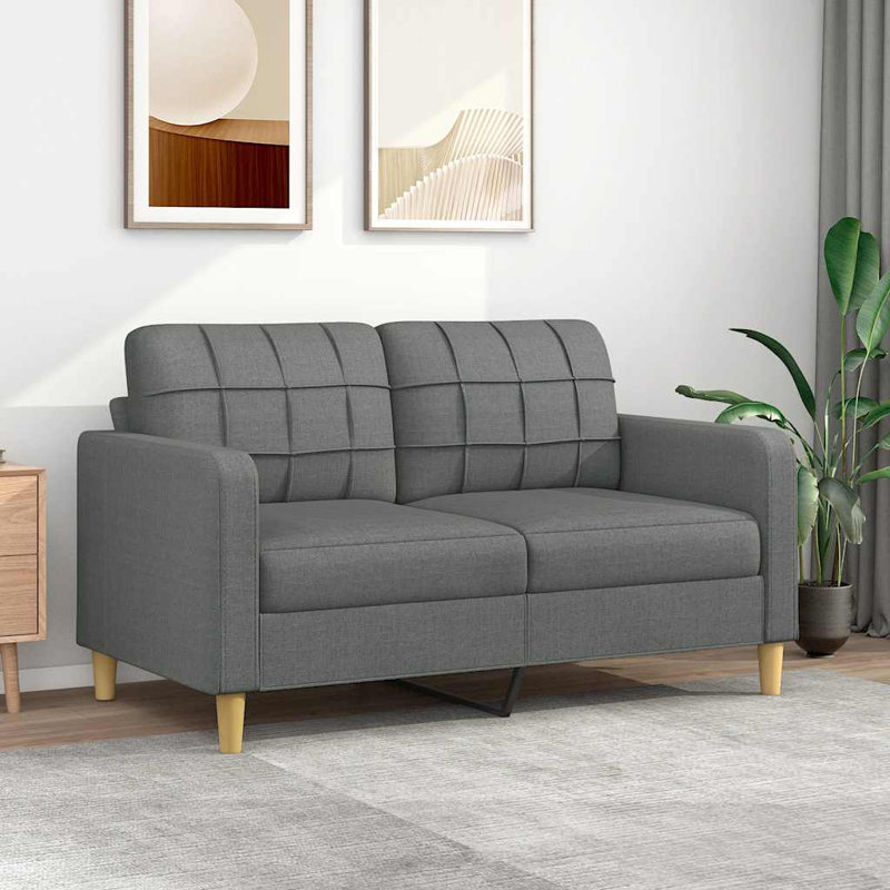 Canapé Adelynna, Polyester 100 % gris foncé, H 31,5 po x l 78 po x P 30,3 po