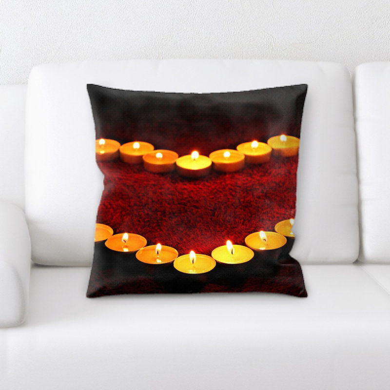 Housse et insert de coussin carré Candles