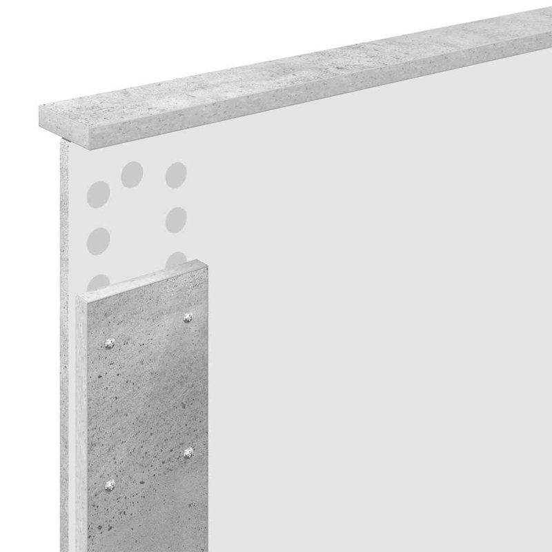Headboard, UK Single - DE 90 x 190 cm, Concrete Grey