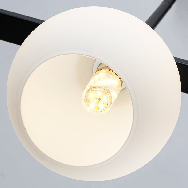 Luminaire suspendu sphérique moderne Mid-Century à 4 lumières de 43,7 po Wilbourn