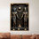 Anubis, impression sur toile, décor égyptien moderne, impression sur toile dorée 1P