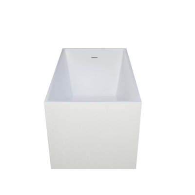 47"28" Rectangular Tub, White Finish, Comfort - Focused Soaker, Quality Resin And , Luxury Space Saving Soaker Bathtub, Shape, Built In Comfort, High Acrylic, Construction, Streamlined Ergonomics