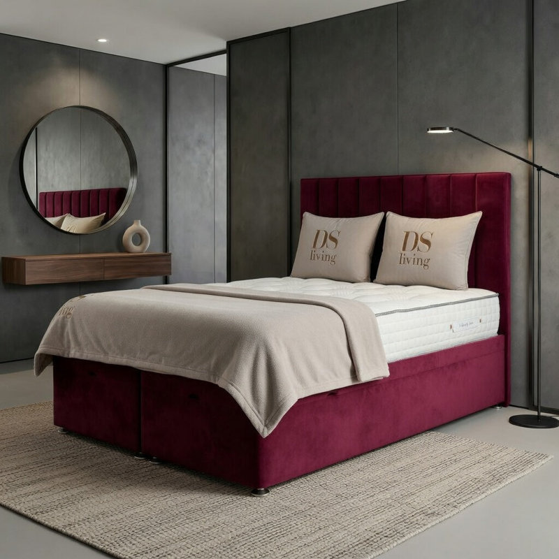 Aether Divan Bed, Single, Maroon