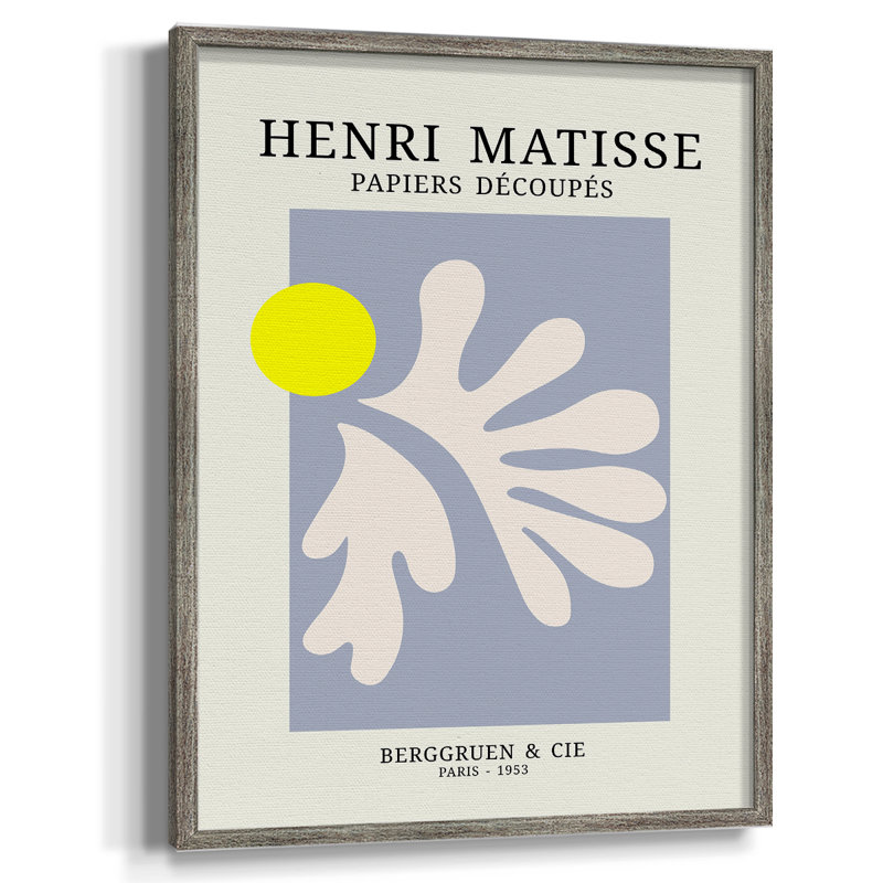 Matisse CDV III, reproduction d'art encadrée - bois massif, H 11 po x l 9 po
