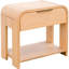 Table de chevet contemporaine avec coins arrondis et plateau en bois massif