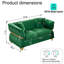 Causeuse moderne en velours de 61,8 po Modern