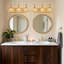 4-Light Vintage Chrome Vanity Light, Flower Glass Shade Bathroom Over Mirror Lighting Fixture-1588077422-1588077428