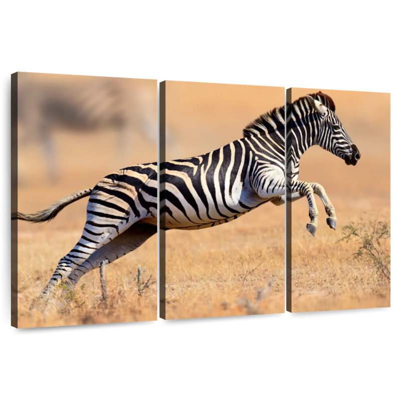 Brampt Jumping Zebra, 36" H x 57" W