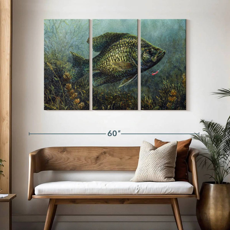 Brampt Black Crappie, 32" H x 50" W
