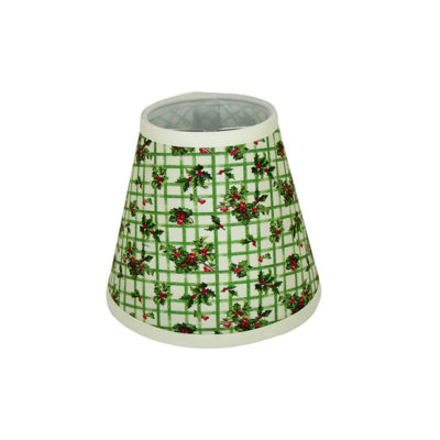 Holly Print Clip-on Lamp Shade
