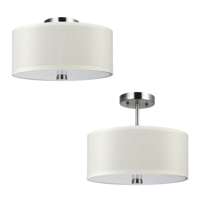 Dayna Shade 2 - Light Flush Mount, Brushed Nickel, No