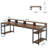 78 Inch Two-Person Desk With Stylish X-Legs, Extra Long Workstation For Dual Use And Industrial Design, Rustic Brown-1908026549